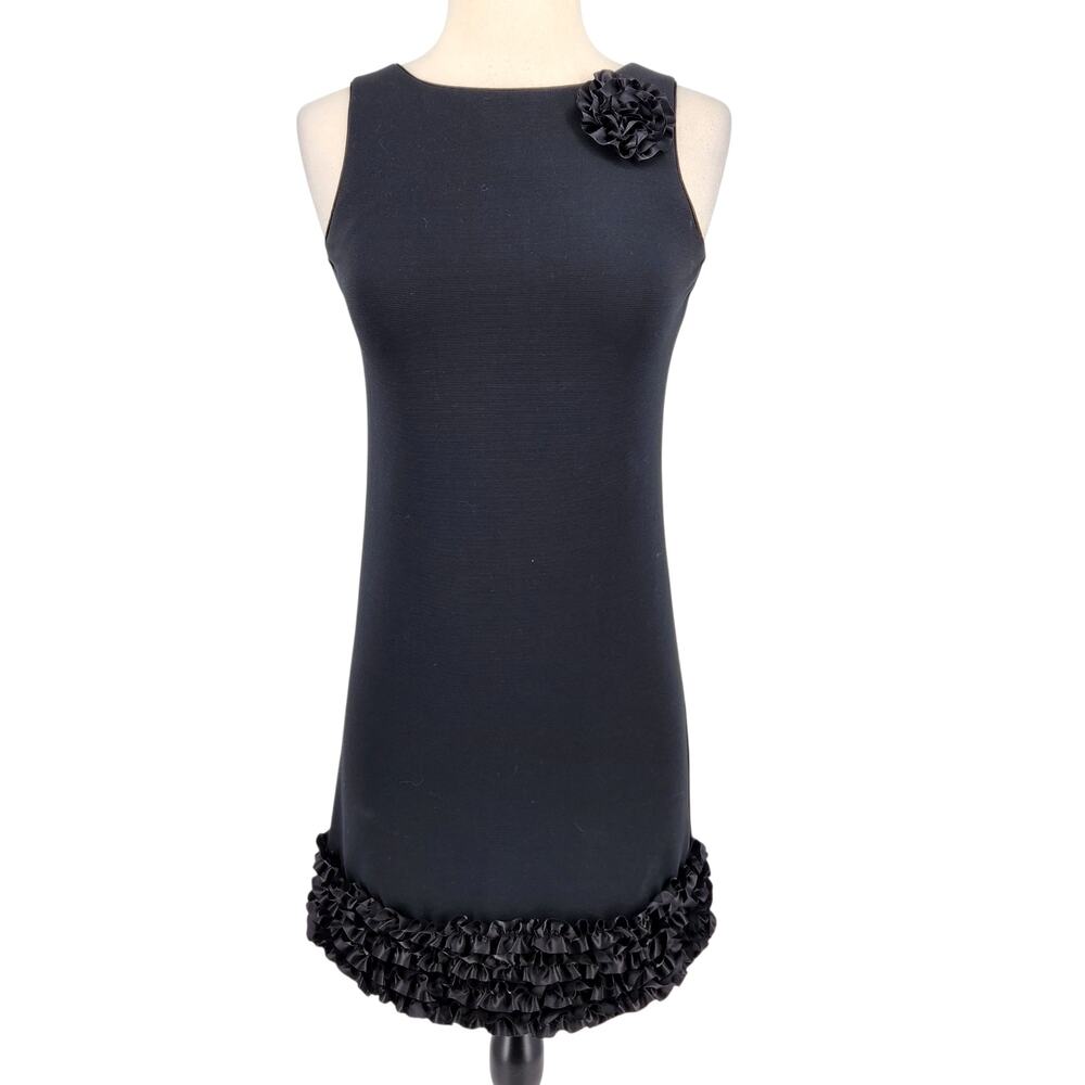 Sweetheart Rose Sleeveless Dress Black Ruffle Hem Size Girls 14